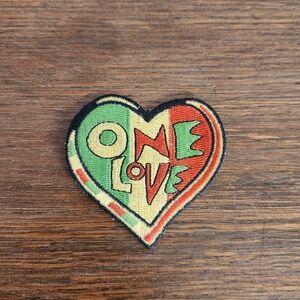 One Love Iron on patch Green/Yellow/Red